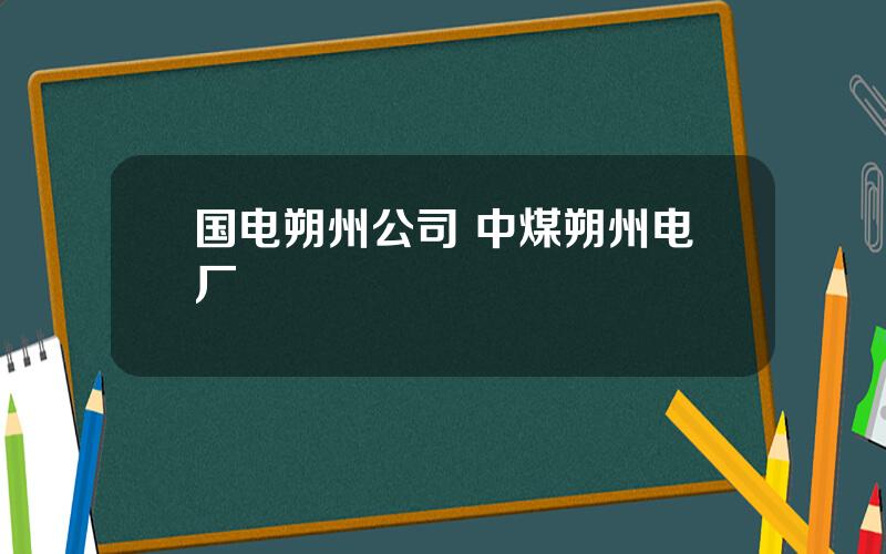 国电朔州公司 中煤朔州电厂